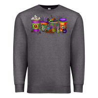 Charcoal Heather Halloween Coffee Drink Premium Sweatshirt - RacoonDesign