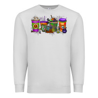 Dove Grey Halloween Coffee Drink Premium Sweatshirt - RacoonDesign