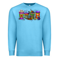 Ocean Blue Halloween Coffee Drink Premium Sweatshirt - RacoonDesign