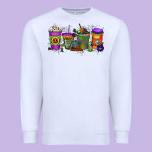 Halloween Coffee Drink Premium Sweatshirt Designed By Racoondesign