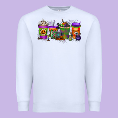 Halloween Coffee Drink Premium Sweatshirt Designed By Racoondesign
