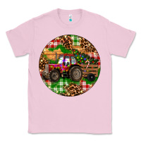 Bubblegum Pink Christmas Farm Red Tractor Classic Tee - RanaPortraitStore