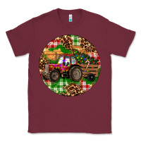 Burgundy Christmas Farm Red Tractor Classic Tee - RanaPortraitStore
