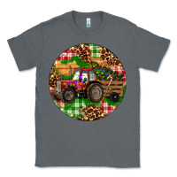 Charcoal Heather Christmas Farm Red Tractor Classic Tee - RanaPortraitStore