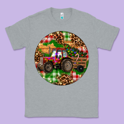 Christmas Farm Red Tractor Classic Tee Designed By Ranaportraitstore