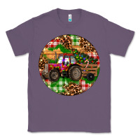 Lavender Christmas Farm Red Tractor Classic Tee - RanaPortraitStore