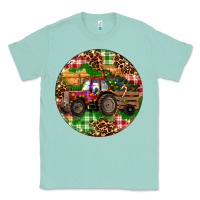 Seafoam Christmas Farm Red Tractor Classic Tee - RanaPortraitStore