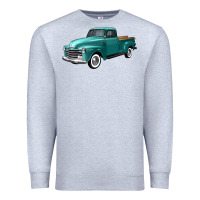 Heather Grey western truck left 34 view Premium Sweatshirt - FaDigitalArtStudio