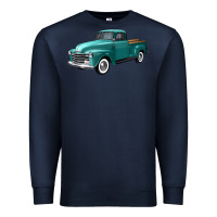 Navy western truck left 34 view Premium Sweatshirt - FaDigitalArtStudio