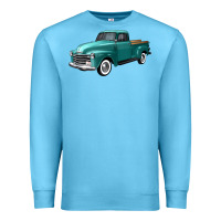 Ocean Blue western truck left 34 view Premium Sweatshirt - FaDigitalArtStudio