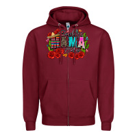 Burgundy badass mama cita Zipper Hoodie - Zillion Design Studio