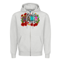 Dove Grey badass mama cita Zipper Hoodie - Zillion Design Studio