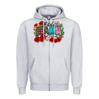 Heather Grey badass mama cita Zipper Hoodie - Zillion Design Studio