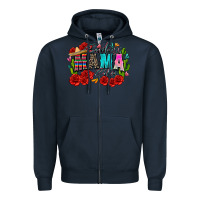 Navy badass mama cita Zipper Hoodie - Zillion Design Studio