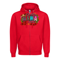 Red badass mama cita Zipper Hoodie - Zillion Design Studio