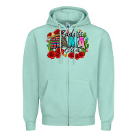 Seafoam badass mama cita Zipper Hoodie - Zillion Design Studio
