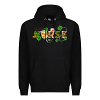 Black st patricks day nurse Premium Hoodie - BarkalooDesign