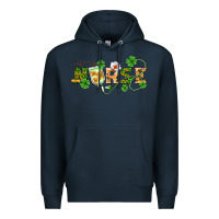 Navy st patricks day nurse Premium Hoodie - BarkalooDesign