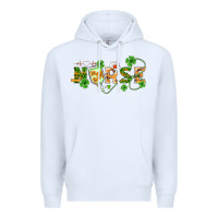 White st patricks day nurse Premium Hoodie - BarkalooDesign