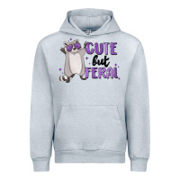 Heather Grey cute but feral Urban Hoodie - MaliasSmallBusiness