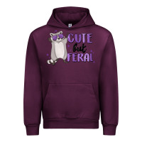 Mauve Wine cute but feral Urban Hoodie - MaliasSmallBusiness