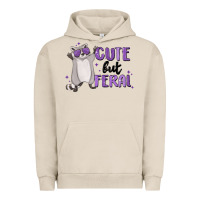 Pigment French Oak cute but feral Urban Hoodie - MaliasSmallBusiness