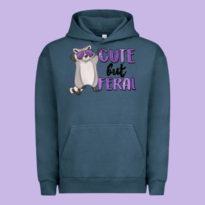 Cute But Feral Urban Hoodie Designed By Maliassmallbusiness
