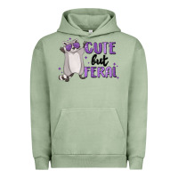 Pigment Oil Green cute but feral Urban Hoodie - MaliasSmallBusiness
