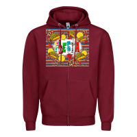 Burgundy taco fiesta Zipper Hoodie - Zillion Design Studio