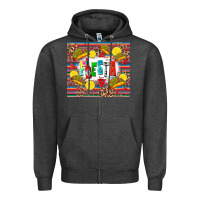 Charcoal Heather taco fiesta Zipper Hoodie - Zillion Design Studio