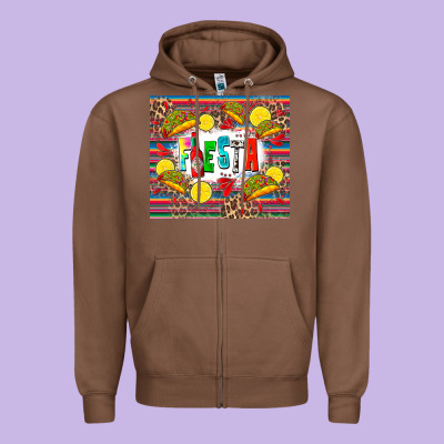Taco Fiesta Zipper Hoodie Designed By Zillion Design Studio