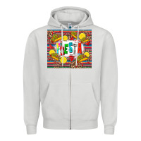 Dove Grey taco fiesta Zipper Hoodie - Zillion Design Studio