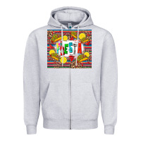 Heather Grey taco fiesta Zipper Hoodie - Zillion Design Studio