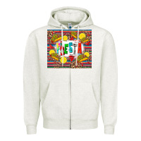 Oatmeal Heather taco fiesta Zipper Hoodie - Zillion Design Studio
