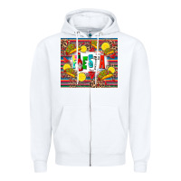 White taco fiesta Zipper Hoodie - Zillion Design Studio