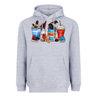 Heather Grey hockey begins after coffee cups Heavyweight Hoodie - Zillion Design Studio
