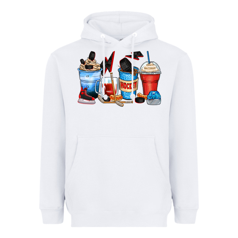 Hockey Begins After Coffee Cups Heavyweight Hoodie by Zillion Design Studio | Teevron
