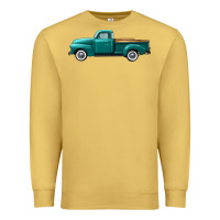 Antique Gold western truck left side view Premium Sweatshirt - FaDigitalArtStudio