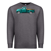 Charcoal Heather western truck left side view Premium Sweatshirt - FaDigitalArtStudio