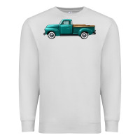 Dove Grey western truck left side view Premium Sweatshirt - FaDigitalArtStudio