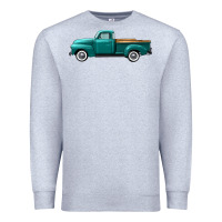 Heather Grey western truck left side view Premium Sweatshirt - FaDigitalArtStudio