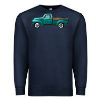 Navy western truck left side view Premium Sweatshirt - FaDigitalArtStudio