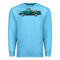 Ocean Blue western truck left side view Premium Sweatshirt - FaDigitalArtStudio