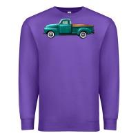 Purple western truck left side view Premium Sweatshirt - FaDigitalArtStudio