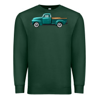 Sports Green western truck left side view Premium Sweatshirt - FaDigitalArtStudio