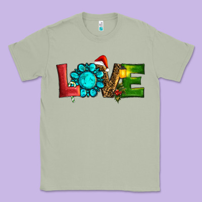 Western Gemstone Christmas Love Classic Tee Designed By Ranaportraitstore
