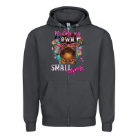 Smoke minding my own small business afro messy bun Zipper Hoodie - texasbilliewilder
