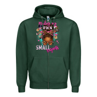 Sports Green minding my own small business afro messy bun Zipper Hoodie - texasbilliewilder