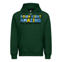 Forest Green down right amazing down syndrome awareness Urban Hoodie - MaliasSmallBusiness