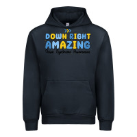Navy down right amazing down syndrome awareness Urban Hoodie - MaliasSmallBusiness